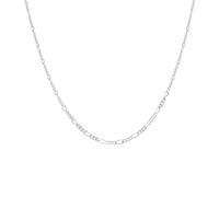 Collierkettchen VIVANCE "925/- Sterling Silber weiß Figarokette 3:1 40 cm", weiß, Halsketten, Damen, 40cm, Silber 925 (Sterlingsilber), L: 40 B: 2,2mm, glänzend, B:2,2mm (52642147-0) weiß