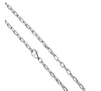 Collierkettchen VIVANCE "925/- Sterling Silber weiß Gliederkette 50 cm", weiß, Halsketten, Damen, 50cm, Silber 925 (Sterlingsilber), L: 50 B: 3mm, glitzernd, B:3mm (41749636-0) weiß