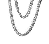 Collierkettchen VIVANCE "925/- Sterling Silber weiß Käfigkette 60 cm", weiß, Halsketten, Damen, 60cm, Silber 925 (Sterlingsilber), L: 60 B: 7mm, glänzend, B:7mm (32622151-0) weiß
