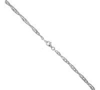 Collierkettchen VIVANCE "925/- Sterling Silber weiss Singapurkette 50 cm", weiß, Halsketten, Damen, 50,0cm, Silber 925 (Sterlingsilber), L: 50 B: 3,4mm, glänzend, B:3,4mm (39395267-0) weiß