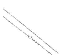 Collierkettchen VIVANCE "925/- Sterling Silber weiß Würfelelemente 50 cm", weiß, Halsketten, Damen, 50cm, Silber 925 (Sterlingsilber), L: 50 B: 1,5mm, glänzend, B:1,5mm (67985622-0) weiß