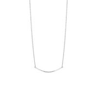 Zeeme Silber Damen Halskette 925/- Sterling Silber 42+3cm Glänzend Zirkonia weiß 271250018