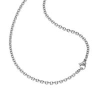 Collierkettchen ZEEME "Edelstahl-Ankerkette 3mm breit", silber (grau), Halsketten, Damen, 50cm, Edelstahl, L: 50 B: 3mm, glänzend, B:3mm (85817928-0) grau