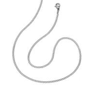 Collierkettchen ZEEME "Edelstahl Panzerkette 2mm breit", weiß, Halsketten, Herren, 42cm, Edelstahl, L: 42 B: 2mm, glänzend, Collierkettchen, B:2mm (85917615-0)