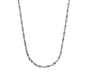 Collierkettchen ZEEME "Silber 925 Singapurkette 45cm lang", weiß, Halsketten, Damen, 45cm, Silber 925 (Sterlingsilber), L: 45 B: 3mm, glänzend, B:3mm (462033-0) weiß