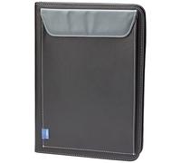 Collins Debden 7021 Ringbuchmappe mit Einsteckfach - wattiertes Luxus-Aussenmaterial Sicherheitsverschluss, grau