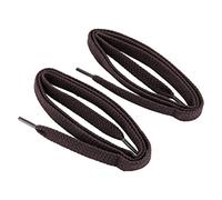 Collonil 1 Paar Schnürsenkel - flach - 9 mm breit Längen + Rema Metallschlüsselring Ø 2 cm (100 cm, Dunkelbraun)