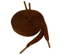 Collonil 1 Paar Schnürsenkel - flach - 9 mm breit Längen + Rema Metallschlüsselring Ø 2 cm (150 cm, Dunkelbraun)