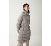 Colmar Daunenmantel mit Gürtel und fester Kapuze graubraun Damen, Größe 42