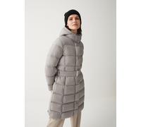 Colmar Daunenmantel mit Gürtel und fester Kapuze graubraun Damen, Größe 46