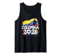 Colombia COL 26 Fan Paint Splash Kolumbianische Flagge Graffiti Art Tank Top