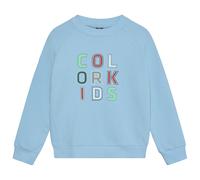 Color Kids - Kid's Sweat with Logo Print - Pullover, Gr. 128, blau (Cerulean)