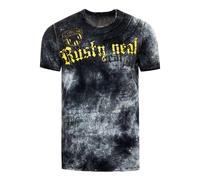 Rusty Neal T-Shirt Color Tie Dye Verwaschen in Batik-Optik Herren-Shirt mit Plakativen Front Print S M L XL XXL 3XL (Übergröße) Casual Fit Streetwear 156-1, Farbe:Anthrazit, Größe S-3XL:S