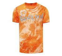 Rusty Neal T-Shirt Color Tie Dye Verwaschen in Batik-Optik Herren-Shirt mit Plakativen Front Print S M L XL XXL 3XL (Übergröße) Casual Fit Streetwear 156-1, Farbe:Orange, Größe S-3XL:XL