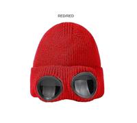 (Color05)Unisex Winter Knitted Woolly Chunky Beanie Hat Warm Goggle Cap Beanie Ski Hat