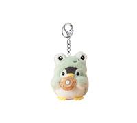 COLORFUL BLING Niedlicher flauschiger Pinguin-Schlüsselanhänger, kreativer Frosch, Hase, Cosplay, Kostüm, Plüsch, Schlüsselanhänger, Geldbörse, Rucksack, Dekoration, A-Frosch, 0.5
