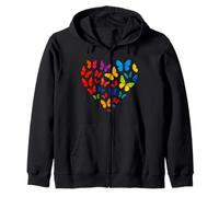 Colorful Butterfly Heart Cute Butterflies Kapuzenjacke