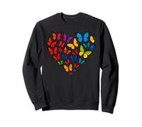 Colorful Butterfly Heart Cute Butterflies Sweatshirt