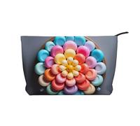 Colorful Candy Damen-Kosmetiktasche, tragbar, mit Reißverschluss, geeignet für Reisen und die tägliche Aufbewahrung von Kosmetika, Schwarz, Einheitsgröße