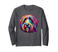 Colorful Pop Art Schapendoes Dutch Sheepdog Langarmshirt