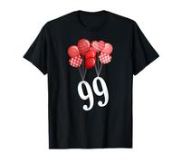 Colorgangster 99 Luftballons T-Shirt Schwarz S Unisex Erwachsene Kurzarm Lockere Passform Crew-Neck Polyester 100% Polyester Tierdruck Klassisch T-Shirt Novelty-T-Shirts