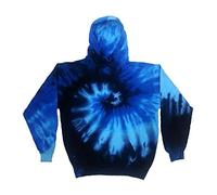 Colortone Unisex Batik Pullover 'Rainbow' | Hoodie Batik S - 3XL mit verschiedenen Mustern | Flower Power Kleidung Damen Herren aus Baumwolle | Handgefärbtes Batik Design | Blue Ocean, 3XL