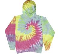 Colortone Unisex Batik Pullover 'Rainbow' | Hoodie Batik S - 3XL mit verschiedenen Mustern | Flower Power Kleidung Damen Herren aus Baumwolle | Handgefärbtes Batik Design | Minty Rainbow, M