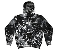 Colortone Unisex Batik Pullover 'Rainbow' | Hoodie Batik S - 3XL mit verschiedenen Mustern | Flower Power Kleidung Damen Herren aus Baumwolle | Handgefärbtes Batik Design | Multi Black, M