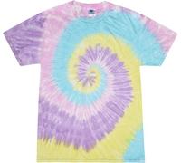Colortone Unisex Batik T-Shirt 'Swirl' | Batik Shirt S - 5XL mit verschiedenen Mustern | Flower Power Kleidung Damen Herren aus Baumwolle | Handgefärbtes Batik Design | Jelly Bean, S
