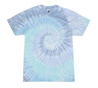 Colortone Unisex Batik T-Shirt 'Swirl' | Batik Shirt S - 5XL mit verschiedenen Mustern | Flower Power Kleidung Damen Herren aus Baumwolle | Handgefärbtes Batik Design | Lagoon, XL