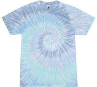 Colortone Unisex Batik T-Shirt 'Swirl' | Batik Shirt S - 5XL mit verschiedenen Mustern | Flower Power Kleidung Damen Herren aus Baumwolle | Handgefärbtes Batik Design | Lagoon, M