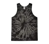 Colortone Unisex Batik Tanktop | Batik Unterhemd Herren Damen S - 3XL mit einzigartigem Muster | Hippie Tank Top aus Baumwolle | Handgefärbtes Batik Design | Spider Black, S
