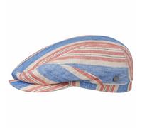 Colour Stripes Leinen Flatcap by Lierys blau-rot M (56-57 cm)