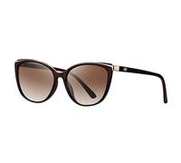 Colrea Trendige Katzenaugen-Sonnenbrille für Damen, modische Cateye-UV400-Schutzbrille CL22017, Braune Gläser/brauner Rahmen, 140mm