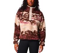 Columbia - Bedrucktes Fleece mit Halbdruck - Helvetia II Printed Cropped Half Snap Tobacco Sisters Dark Stone für Damen - Größe L - Braun Braun L