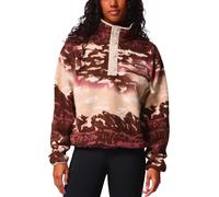 Columbia - Bedrucktes Fleece mit Halbdruck - Helvetia II Printed Cropped Half Snap Tobacco Sisters Dark Stone für Damen - Größe XL - Braun Braun XL