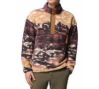 Columbia - Bedrucktes Fleece mit Halbdruck - Helvetia II Printed Half Snap Fleece Camel Brown Sisters für Herren - Größe S - Braun Braun S