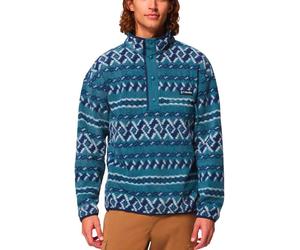 Columbia - Bedrucktes Fleece mit Halbdruck - Helvetia II Printed Half Snap Fleece Everblue Knitknot für Herren - Größe L - Blau Blau L