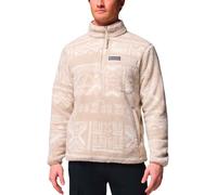Columbia - Bedrucktes Halb-Zipper Fleece - Rugged Ridge High Pile Half Zip Dark Stone Deschutes Days für Herren - Größe L - Beige Beige L
