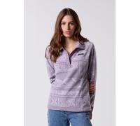 Columbia Pullover Benton Springs Printed 1/2 Snap Fleece Damen Shale Purple Deschutes Days Größe S