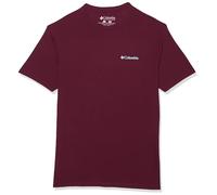 Columbia, Bekleidung, Grafik, T-Shirt für Herren, Rot (Rich Wine/Sierra), Größe L
