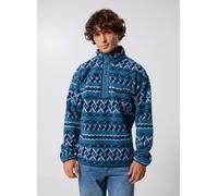 Columbia - Helvetia II Printed Half Snap Fleece - Fleecepullover, Gr. M, blau (Everblue/Knitknot)