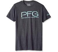 Columbia Bekleidung PFG-Grafik-T-Shirt für Herren, Dunkelgrau (Charcoal Heather/PFG-Haken), Größe L