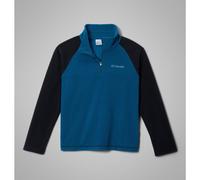 Fleecepullover COLUMBIA "Glacial Half Zip", Kinder, Gr. S (128/134), phoenix blau, schwarz, Fleece, Obermaterial: 100% Polyester, Basic normal, Rundhals, Raglanärmel, Sweatshirts Fleecepullover, mit H