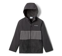 Columbia Boy's Steens Mountain Novelty Hooded Fleece Pullover, Charcoal Heather, City Grey, Shark, XXS