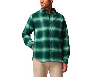 Columbia - Chemise doublée en sherpa - Windward II Shirt Jacket Rain Forest Blurred Ombre für Herren - Größe L - Grün Grün L