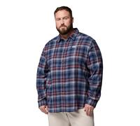 Columbia Cornell Woods Flanell-Langarmhemd für Herren, Collegiate Navy Backland Tartan, Größe 6XL Große Größen