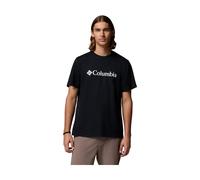 Columbia Men's Basic Logo Tee Short Sleeve T-Shirt, Black/Gem Columbia, L