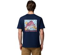 Columbia CSC Outdoor Back Graphic Tee collegiate navy/sunscape - Größe L
