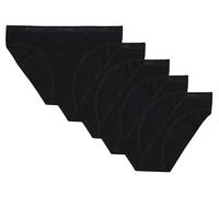 Columbia Damen 4-Way Stretch Cotton 5-Pack Unterwäsche im Bikini-Stil, Schwarz, XXL (5er Pack)